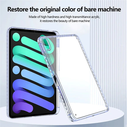 For iPad mini (2024)  /  (2021) Case Clear TPU Tablet Protective Cover with Pen Slot