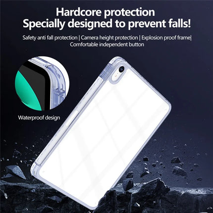 For iPad mini (2024)  /  (2021) Case Clear TPU Tablet Protective Cover with Pen Slot