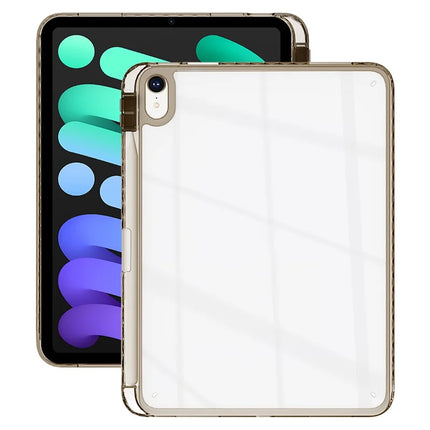 For iPad mini (2024)  /  (2021) Case Clear TPU Tablet Protective Cover with Pen Slot - Black