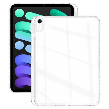 For iPad mini (2024)  /  (2021) Case Clear TPU Tablet Protective Cover with Pen Slot - Transparent