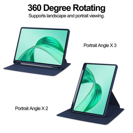 For Honor Pad X8a Case 360° Rotary Stand PU Leather+Acrylic Tablet Cover (Without Keyboard)