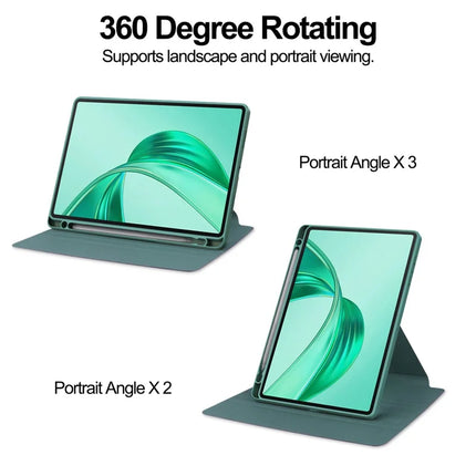 For Honor Pad X8a Case 360° Rotary Stand PU Leather+Acrylic Tablet Cover (Without Keyboard)