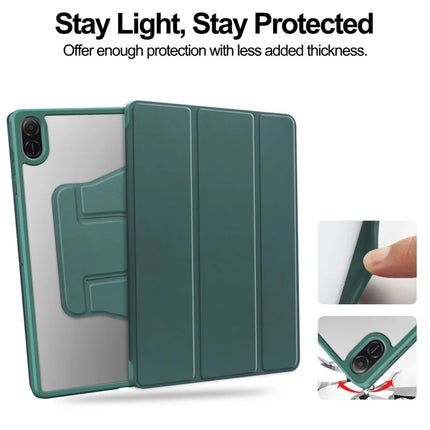 For Honor Pad X8a Case 360° Rotary Stand PU Leather+Acrylic Tablet Cover (Without Keyboard)