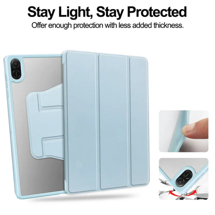 For Honor Pad X8a Case 360° Rotary Stand PU Leather+Acrylic Tablet Cover (Without Keyboard)