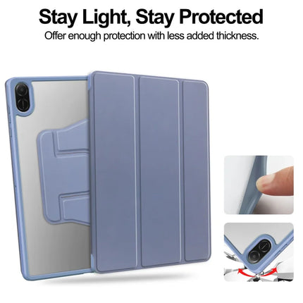 For Honor Pad X8a Case 360° Rotary Stand PU Leather+Acrylic Tablet Cover (Without Keyboard)