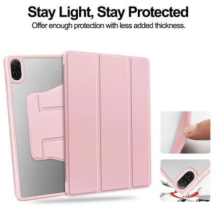 For Honor Pad X8a Case 360° Rotary Stand PU Leather+Acrylic Tablet Cover (Without Keyboard)
