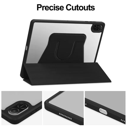 For Honor Pad X8a Case 360° Rotary Stand PU Leather+Acrylic Tablet Cover (Without Keyboard)