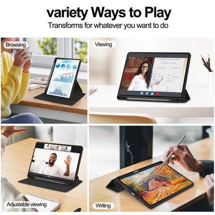 For Honor Pad X8a Case 360° Rotary Stand PU Leather+Acrylic Tablet Cover (Without Keyboard)