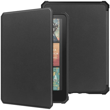 For Amazon Kindle Paperwhite (2024) Case PU Leather + TPU E-Reader Cover Auto Wake  /  Sleep - Black