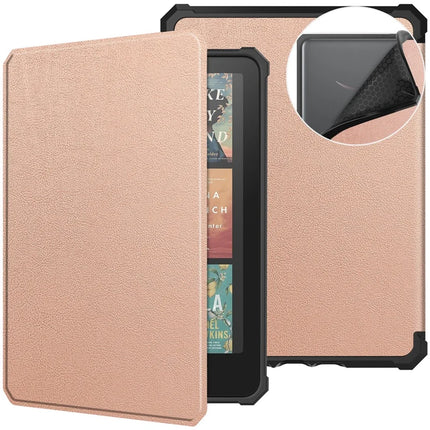 For Amazon Kindle Paperwhite (2024) Case PU Leather + TPU E-Reader Cover Auto Wake  /  Sleep