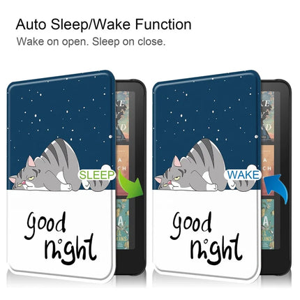 For Amazon Kindle Paperwhite (2024) Case Pattern Print PC+ PU E-Reader Cover