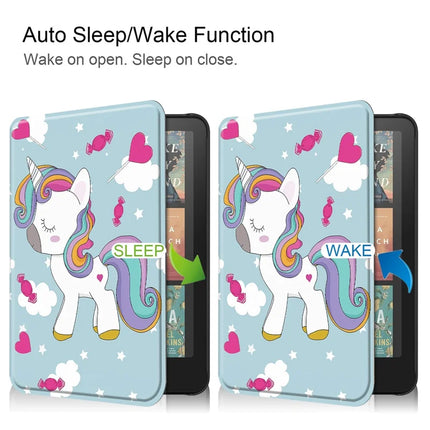 For Amazon Kindle Paperwhite (2024) Case Pattern Print PC+ PU E-Reader Cover