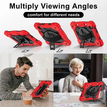 For iPad mini (2024) / (2021) Case Silicone+PC Kickstand Tablet Cover with Handy Strap