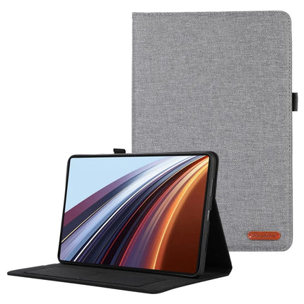 For Honor Pad GT Pro Leather Case Card Holder Cloth Texture Tablet Stand Cover - Grey