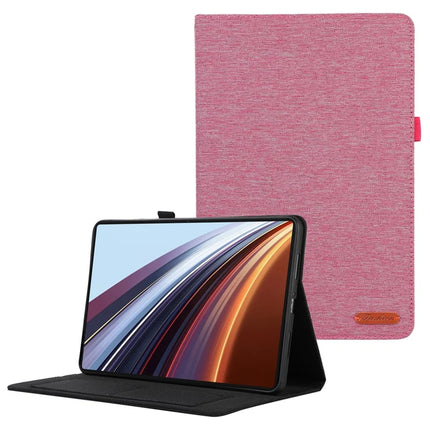 For Honor Pad GT Pro Leather Case Card Holder Cloth Texture Tablet Stand Cover - Pink