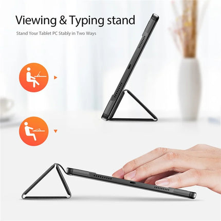 For Honor Pad X8a Case DUX DUCIS Domo Series Tri-fold Stand PU Leather Protective Tablet Cover