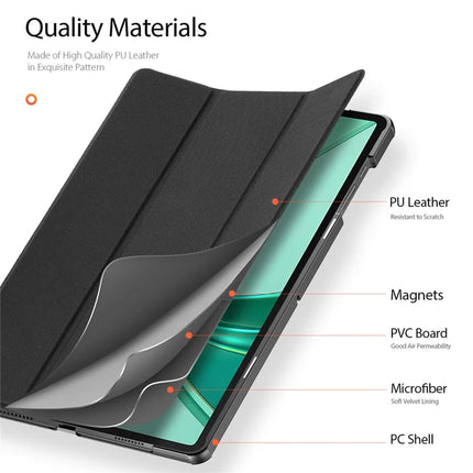 For Honor Pad X8a Case DUX DUCIS Domo Series Tri-fold Stand PU Leather Protective Tablet Cover