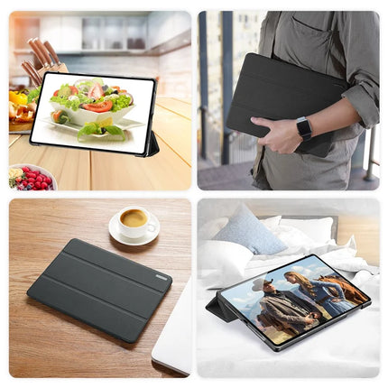 For Honor Pad X8a Case DUX DUCIS Domo Series Tri-fold Stand PU Leather Protective Tablet Cover