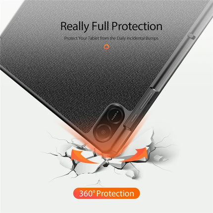 For Honor Pad X8a Case DUX DUCIS Domo Series Tri-fold Stand PU Leather Protective Tablet Cover