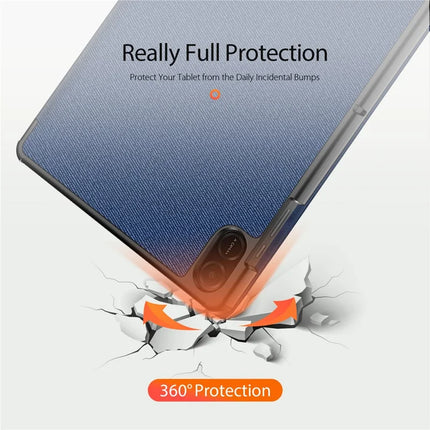 For Honor Pad X8a Case DUX DUCIS Domo Series Tri-fold Stand PU Leather Protective Tablet Cover
