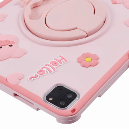Silicone Case for iPad Air 11 (2024) / Air (2022) / (2020) / iPad Pro 11 (2024) / (2022) / (2021) / (2020) / (2018) Kickstand Cover with Strap