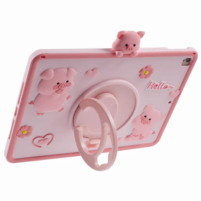 Silicone Case for iPad 10.2 (2021) / (2020) / (2019) / iPad Air 10.5 inch (2019) / Pro 10.5-inch (2017) Kickstand Cover with Strap