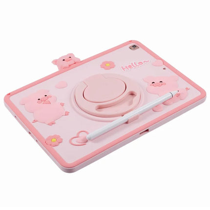 Silicone Case for iPad 10.2 (2021) / (2020) / (2019) / iPad Air 10.5 inch (2019) / Pro 10.5-inch (2017) Kickstand Cover with Strap