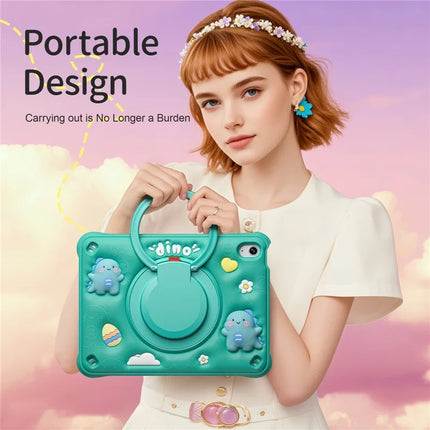For iPad 10.9 (2022) Case with Shoulder Strap Kickstand PC+Silicone+TPU Tablet Cover