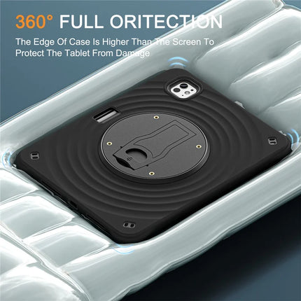 For iPad Pro 11 (2024) Case Kickstand PC+Silicone+TPU Tablet Cover