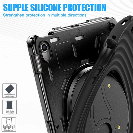 For iPad 10.9 (2022) Case Kickstand PC+Silicone+TPU Tablet Cover