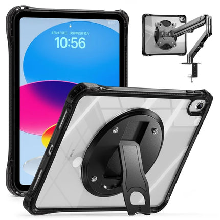 For iPad 10.9 (2022) Clear Case PC+TPU+Acrylic Kickstand Tablet Back Cover