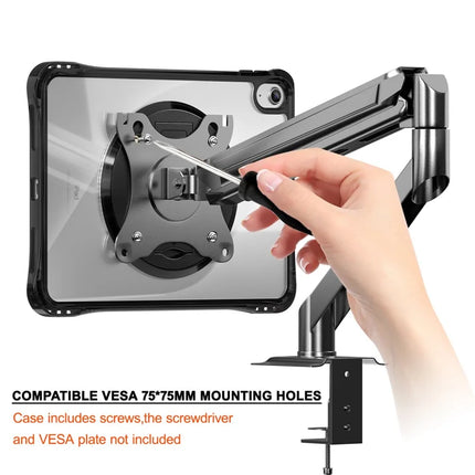 For iPad 10.9 (2022) Clear Case PC+TPU+Acrylic Kickstand Tablet Back Cover