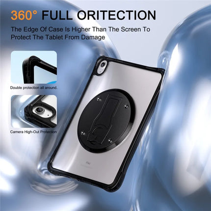 For iPad 10.9 (2022) Clear Case PC+TPU+Acrylic Kickstand Tablet Back Cover