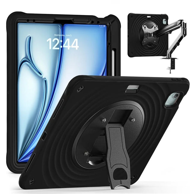 Kickstand Case for iPad Air 11 (2024) / Air (2022) / (2020) / iPad Pro 11 (2022) / (2021) / (2020) / (2018) PC+Silicone+TPU Tablet Cover