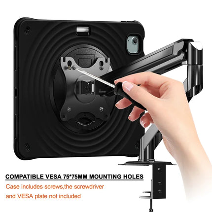 Kickstand Case for iPad Air 11 (2024) / Air (2022) / (2020) / iPad Pro 11 (2022) / (2021) / (2020) / (2018) PC+Silicone+TPU Tablet Cover