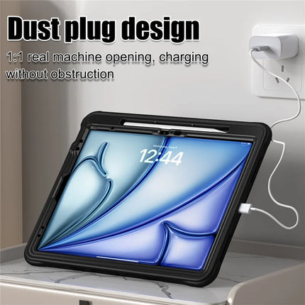 Kickstand Case for iPad Air 11 (2024) / Air (2022) / (2020) / iPad Pro 11 (2022) / (2021) / (2020) / (2018) PC+Silicone+TPU Tablet Cover