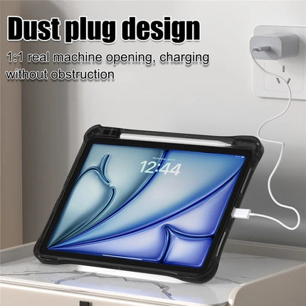 Kickstand Case for iPad Air 11 (2024) / Air (2022) / (2020) / iPad Pro 11 (2022) / (2021) / (2020) / (2018) PC+TPU+Acrylic Cover