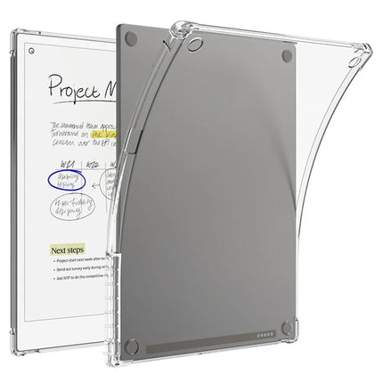 For Remarkable Paper Pro Case Anti-Drop Clear TPU Tablet Cover with Pen Slot