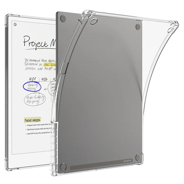 For Remarkable Paper Pro Case Anti-Drop Clear TPU Tablet Cover with Pen Slot