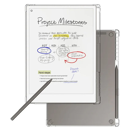 For Remarkable Paper Pro Case Anti-Drop Clear TPU Tablet Cover with Pen Slot