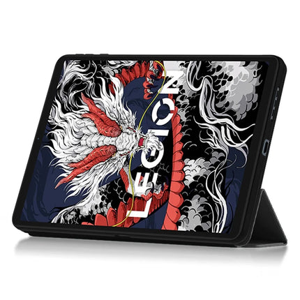 For Lenovo Legion Y700 (2024) Case PU Leather TPU Back Trifold Stand Tablet Cover Auto Wake / Sleep
