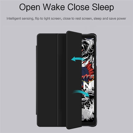 For Lenovo Legion Y700 (2024) Tablet Case Trifold Stand Leather+PC Hollow Back Cover Auto Wake / Sleep