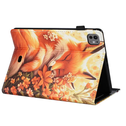 For iPad Pro 11 (2024) Case Pattern Leather Tablet Cover with Auto Sleep / Wake, Card Holder