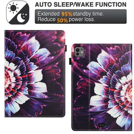 For iPad Pro 11 (2024) Case Pattern Leather Tablet Cover with Auto Sleep / Wake, Card Holder