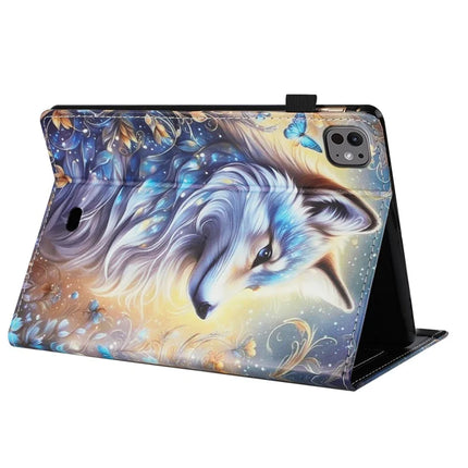 For iPad Pro 11 (2024) Case Pattern Leather Tablet Cover with Auto Sleep / Wake, Card Holder
