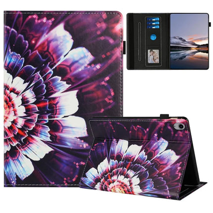 For iPad 10.9 (2022) Case Pattern Leather Tablet Cover with Auto Sleep / Wake, Card Holder - Colorful Flowers