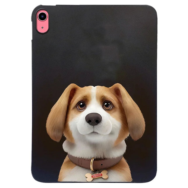 For iPad 10.9 (2022) Case Pattern Printing Slim TPU Tablet Protective Cover - Harrier Beagle