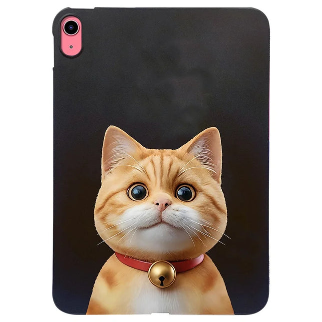 For iPad 10.9 (2022) Case Pattern Printing Slim TPU Tablet Protective Cover - Shorthair Cat