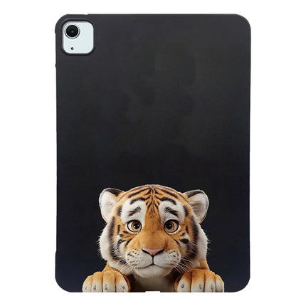 For iPad Air 11 (2024) Case Pattern Printing Slim TPU Tablet Protective Cover - Little Tiger