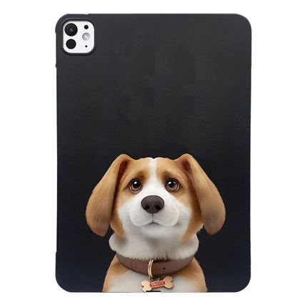 For iPad Pro 11 (2024) Case Pattern Printing Slim TPU Tablet Protective Cover - Harrier Beagle